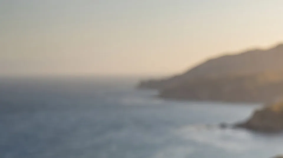 The Southern California coast at golden hour